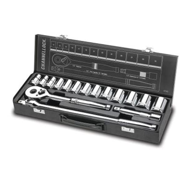 Channellock 1/2" Drive Socket Set, Metric, 16 pcs 32162